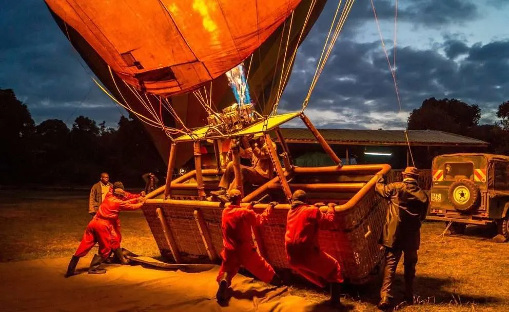 Hot Air Balloon safari in Masai Mara,  a luxury experience provided by Belli Asili Voyages.
